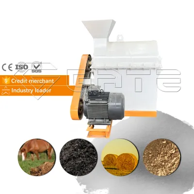 GATE Semi Wet Material Crusher Horizontal Type Shaft Crusher Accessories Fish Feed Fertilizer Mix Crusher Organic Fertilizer