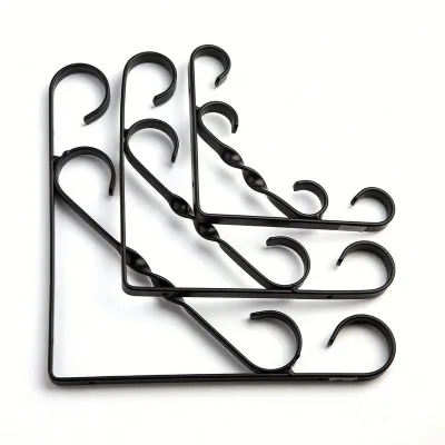 Wholesale New Arrival RheTech Metal Triangle Floating Shelf Brackets Wall Fixed Load Bearing 75lbs Capacity Black/White Powder