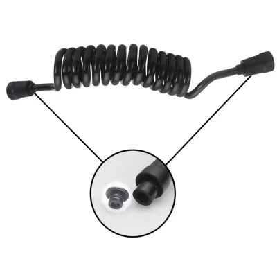 DCR-15B Modern Durable Big Black Flow 2.0m PU+ABS Material Bathroom Shower Spray Flexible Hose