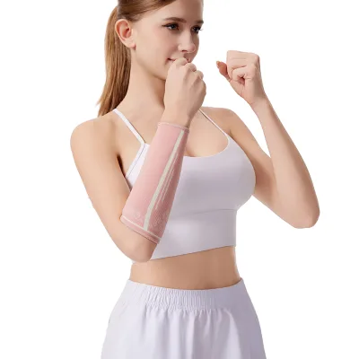 Popular Nylon Knitted Elbow Support Compression Arm Sleeve Gym Fitness Elbow Brace for Adult Children