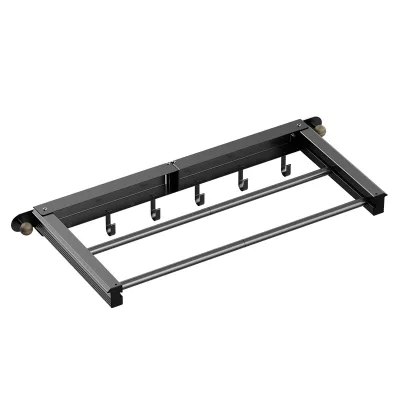 Wall Mounted Retractable Clothes Drying Rack, Expandable Collapsible Laundry Storage Shelf Space Saver for Balcony Indoor