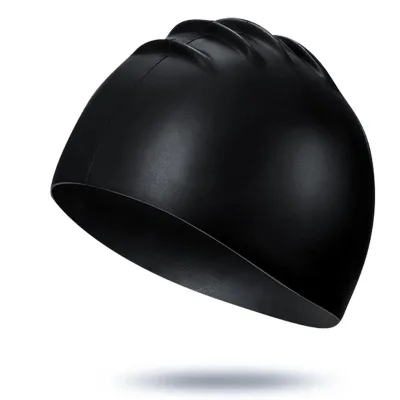 Hot Sale Unisex High Elastic Silicone Swimming Cap Breathable Waterproof Non-Slip Head Cover Solid Color for Kids Wholesale