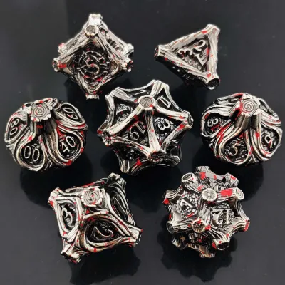 Custom Creative Copper Square Dice Set for Dungeons & Dragons RPG Eco-Friendly Durable 10-Piece Retro Digital Game