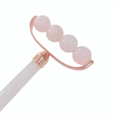 Rose Quartz Face Roller Masajeador facial manual de jade natural