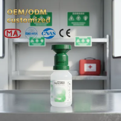 Portable First Aid Eyewash Station Twist Open Squeeze Type Bottle for Field Emergency