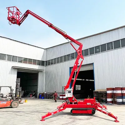 Free Shipping Mobile Cargo Elevator Scaffolding Electric Lifting Platforms Folding Towable Aerial Work Boom Lift Oil Boom