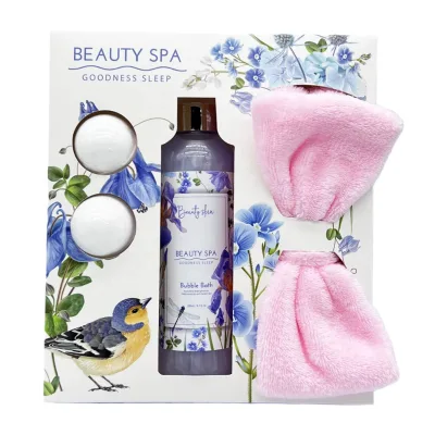 Private Customization Label Bubble Bath Spa Gift Set Hair Band Custom Bath Kit Bath Care Set