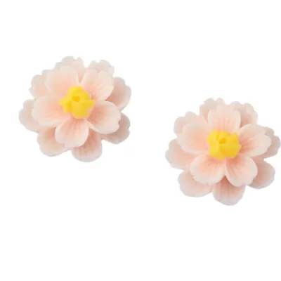 Wholesale New Design 20mm 25mm Beautiful Flower Shape Wine Glass Charms Markers Mixed Color for Jewelry Making