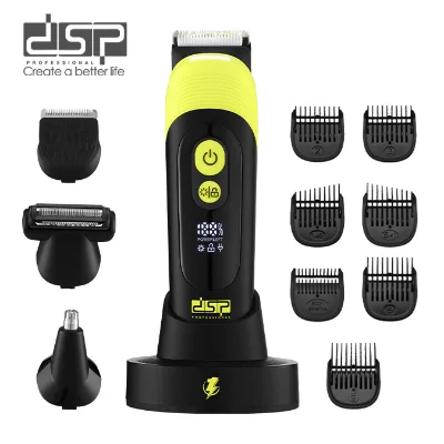 DSP 60852T Rechargeable Men's Body, Nose & Beard Trimmer Kit, LED Display, Quiet Motor
