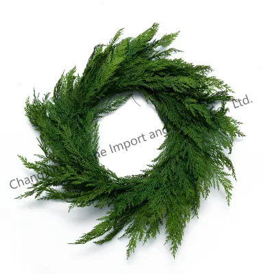 Wholesale Artificial Xmas Wreath  Artificial Plant Leaf  Wreath  Front Door Decoration Home Decor