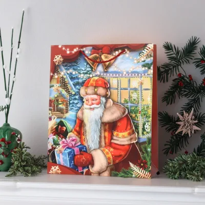 Newest Designs High Quality Wholesale  Paper Box Christmas-themed Gift Bag Red Holiday Bulk Xmas Present Paper Bags