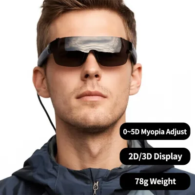 Smart Ar Vr Glasses With Tv & Ar Display Tech Integrated Ar Sound Hd Visuals for Gaming/Media/Work Lightweight Comfort Wear
