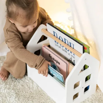 Portable Montessori Education Toy Box Book Organizer Unique Christmas Decorations Infant Nursery Personalized Set Kids Bookshelf