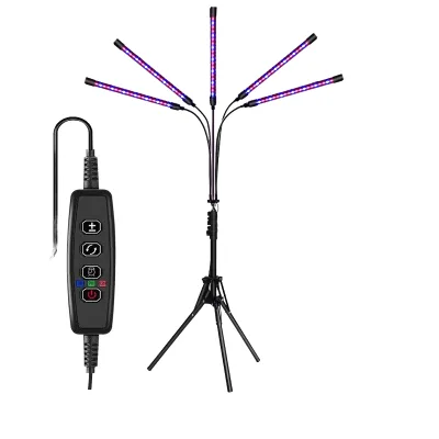 3TreeLED 3/4/5 Head Full Spectrum 80W LED Plant Growing Lamps 9 Dimmable Levels Customizable Spectrum Remote Control IP44 Bloom