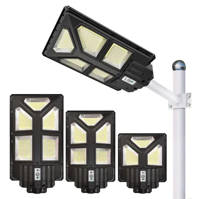 Commercial City Higlight Lighting Lamp Head Aluminum Outdoor Waterproof One Integrate Solar Panel LED Street Light All in One