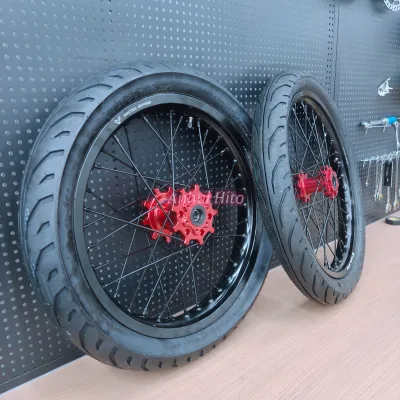 arctic leopard xe pro s supermoto wheels tire set tyres Parts 16/17 100/80-16 80/90-17 black Wheel hub street city supemotos