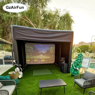 Factory-customized Portable Professional Inflatable Golf Simulator Shell Tent Projector Tent