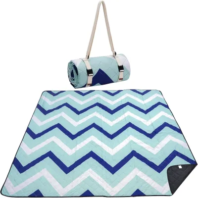 Custom Picnic Mat Large Thick Roll up Padded Outside Foldable Waterproof Picnic Blanket for Outdoor Beach