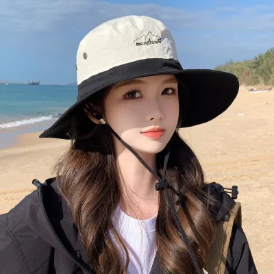 High Quality Bucket Hat for Outdoor Activities Waterproof Fishing Camping Wide Brim Breathable Mesh Embroidery for Jungle