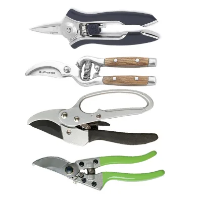 Trim Pro Garden Pruning Grafting Scissors Coated Bypass and Ratchet Tool With Plastic & Rubber Handle for Cutting & Secateur