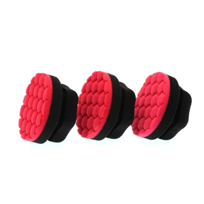 Shine Car Care Items Red Color Hex-logic Car Cleaning Sponge Waxing Hand Polish Sponge Pad