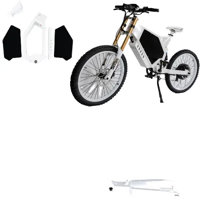 Unpainted  Road Bike Frame with Frame Lights Electric Bicycle Parts