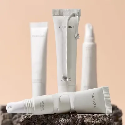 Juicy Mirror Shine Finish Cosmetics Moisturizing Lip Balm Gloss Private Label Soft Tube White Non Sticky Lip Balm Care
