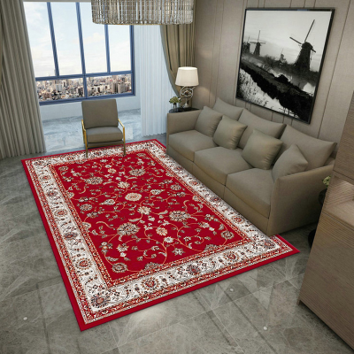 Factory Custom Anti-slip Room Carpet Floor Mat Modern Floral Persian Design Soft and Comfortable 3d Printing Rug
