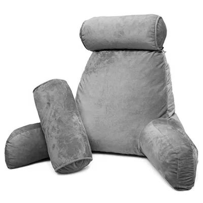 TV Reading Pillow Large Bed Rest Pillow With Arms 2 Detachable Pillows