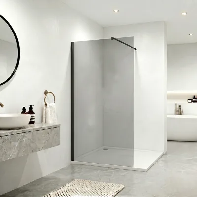 Refined Safety Glass Shower Screen with Minimalist Mounting Hardware Ensures Stable Connection High Safety