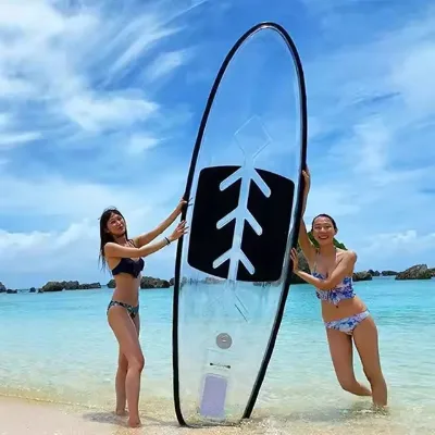 Poly Carbonate Clear Paddle Board Transparent SUP Board Floating Kayak for Fun