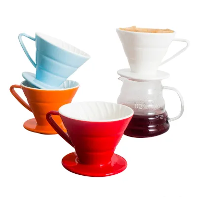 Hand Coffee Color American Household Drip Filter Ceramic Coffee Filter Paper Filter Cup