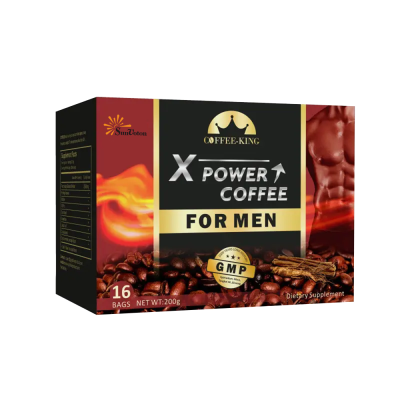 Customized men's bitter energy coffee, containing ginseng and maca - instant vanilla and herbal coffee