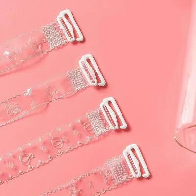 Women's Transparent Clear TPU Invisible No-Slip Bra Shoulder Straps Washable Single Pack