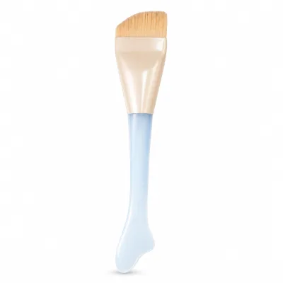 Bulk Fishtail Fan Brush Nylon Bristles PP+Silicone Handle Ready-to-Ship Makeup Brush for Foundation Concealer Facial Contouring