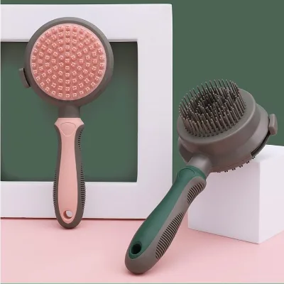 Pet Double-sided Comb, Dog Hair Removal Brush, Bath Massage Tool