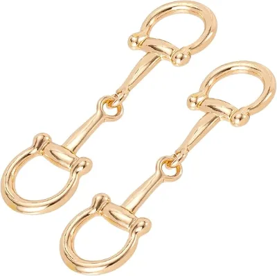 Horsebit Silk Scarf Buckle, Metal Scarf Rings, Horsebit Clasp, Simple Scarfs Ring for Women (Gold)