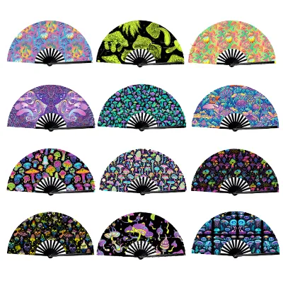 Hot Sale Wholesale Custom Eco-Friendly Craft Folding Bamboo Hand Held Fan Painted Design Souvenir Fashion Wooden Fan for Party