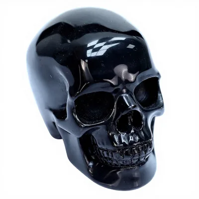 Wholesale Natural Healing Crystal Skulls Black Obsidian clear Quartz Amethyst Hand-Carved for Helloween Decor