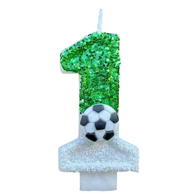 Hot Selling Wholesale Sparkler Letter 0-9 Digital Football Number Birthday Cake Candle
