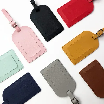 Unisex Accessories Suitcase ID Holder Baggage Boarding Tag Portable Bag Label Personalised Leather Luggage Tag