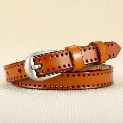 Vintage Lady Western Leather Belts for Women Genuine Leather Belt