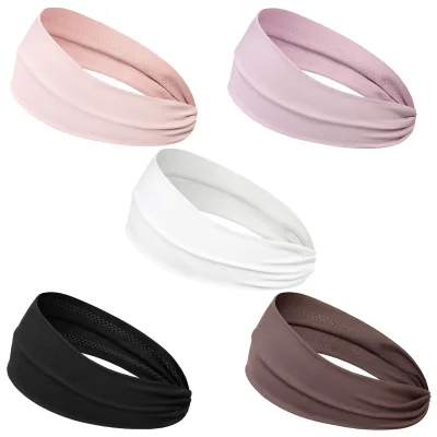 Unisex Sports Non Slip Sports Headband Bulk for Women Wholesale Custom Logo Sweat Wicking Yoga Running Hair Band Factory Supply