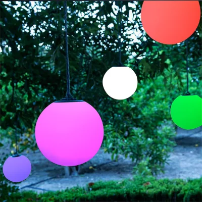 Outdoor PE Waterproof LED Luminous Stone Lights Solar Powered 4100K Neutral White Ball IP65 Dimmable CRI80 Garden Christmas