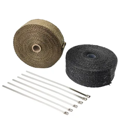 Wholesale Fiberglass Basalt Fiber Heat Shield Tape Car Motorcycle Exhaust System Wrap