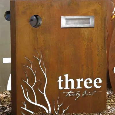 Outdoor Corten Steel Garden Mailbox