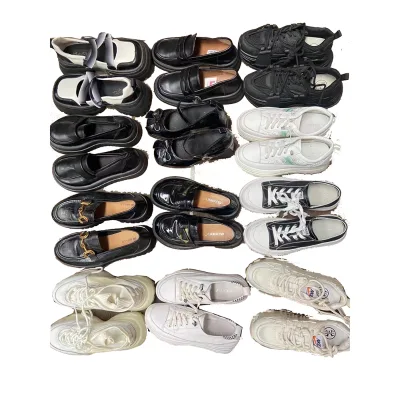 Used Premium Oxford Breathable Patent Leather High Heels Shoes for Women Wholesale