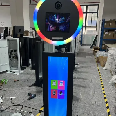 RGB LED Lights Bring Ipad Photo Booth Free Custom Shape Photo Booth Shell Stand Booth 10.2'' 11'' and 12.9'' Ipad 1 - 9 Pieces
