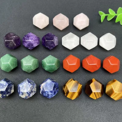 Wholesale Healing Crystal Stone Gemstone Dodecahedron Rose Quartz Polyhedron for Decoration
