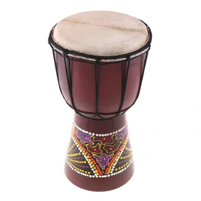Wholesale OEM 6 Inch African Djembe Drum-Hand-Carved Solid Wood Goat Skin Customizable Traditional Percussion Instrument